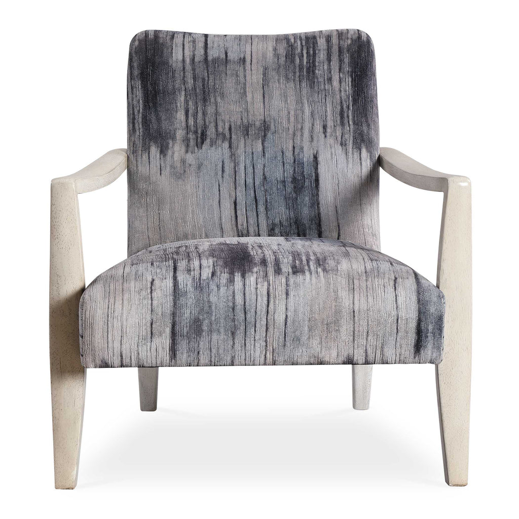 Watercolor Gray Chenille Accent Chair