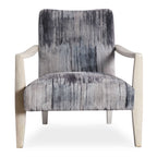 Watercolor Gray Chenille Accent Chair