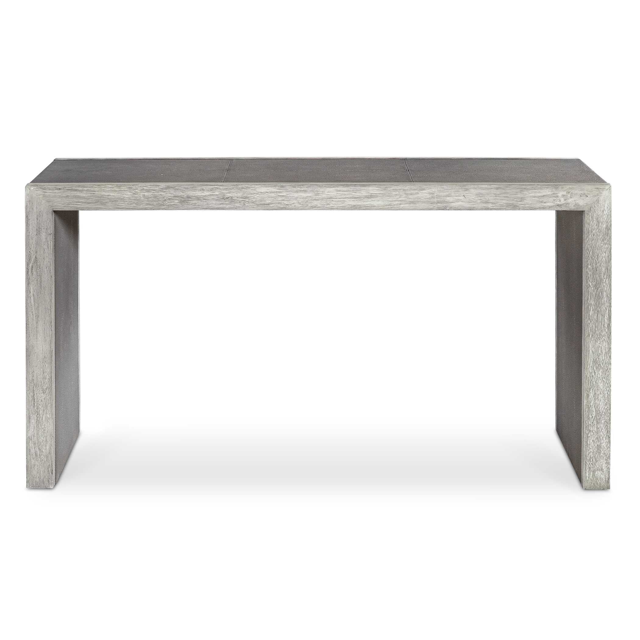 Aerina Aged Gray Console Table