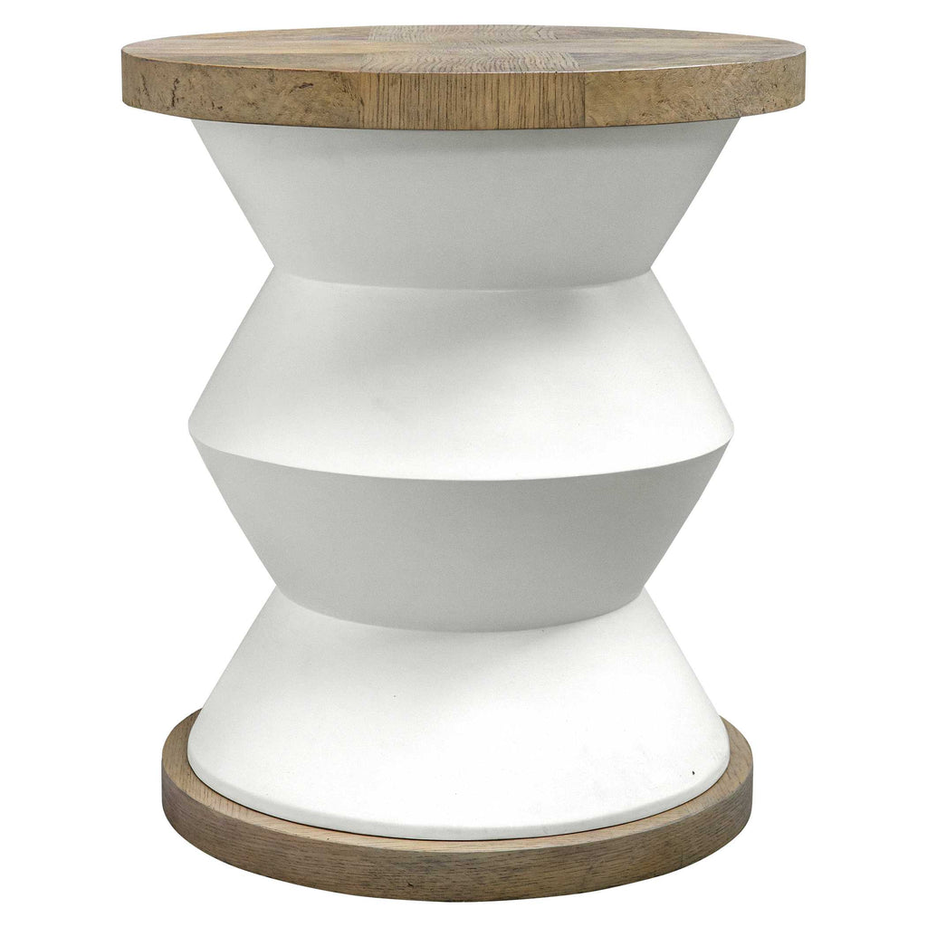 Spool Geometric Side Table
