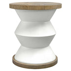 Spool Geometric Side Table