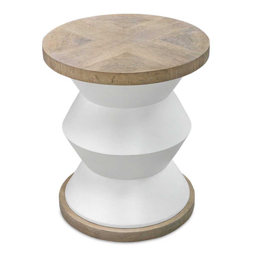 Spool Geometric Side Table