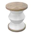 Spool Geometric Side Table