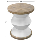 Spool Geometric Side Table