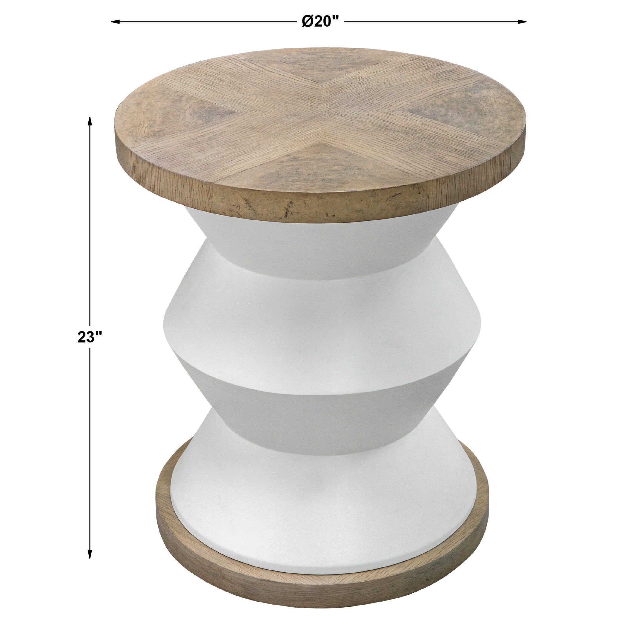 Spool Geometric Side Table