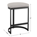 Ivanna Black Iron Counter Stool