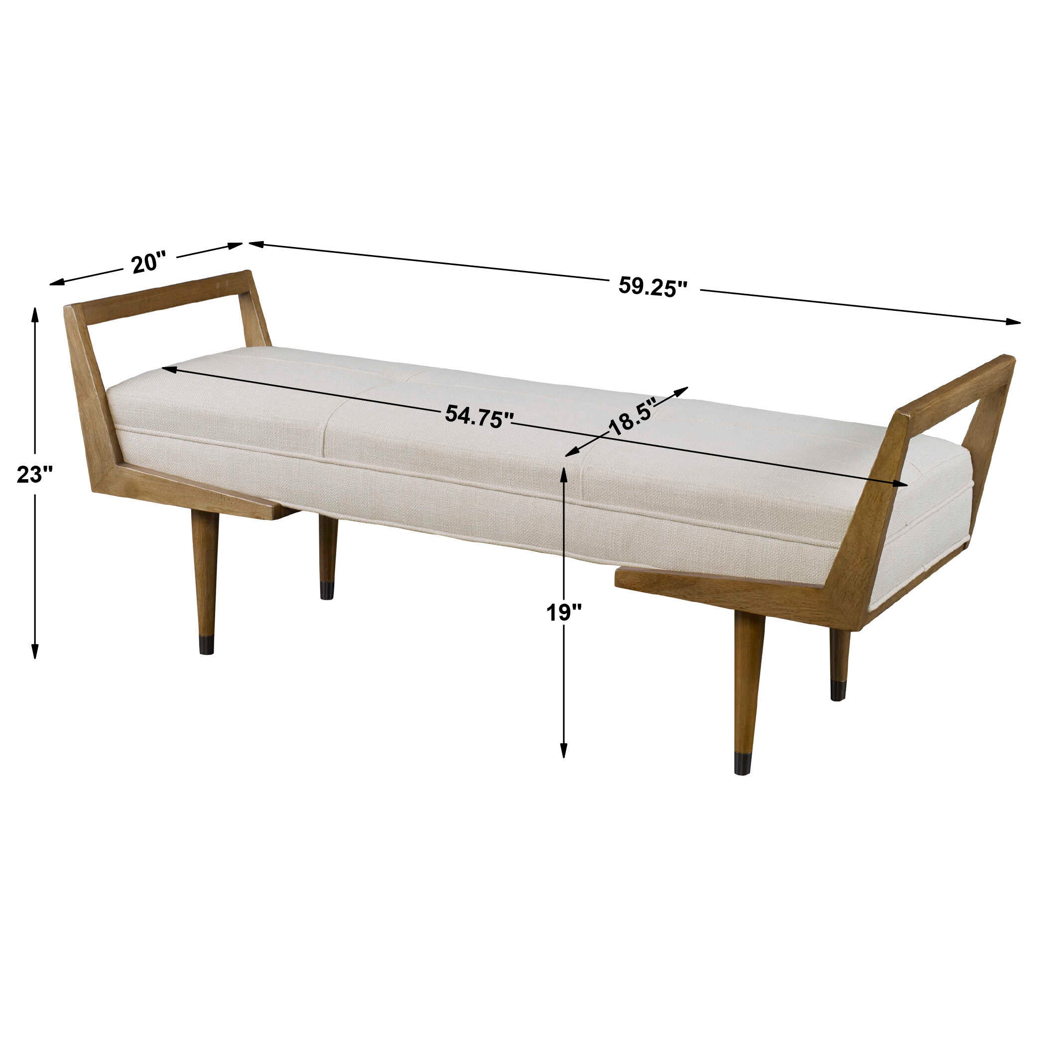 Waylon Modern Ivory Bench