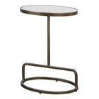Jessenia White Marble Accent Table