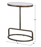 Jessenia White Marble Accent Table