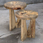 Nadette Natural Nesting Tables Set/2