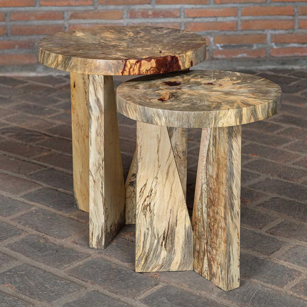 Nadette Natural Nesting Tables Set/2