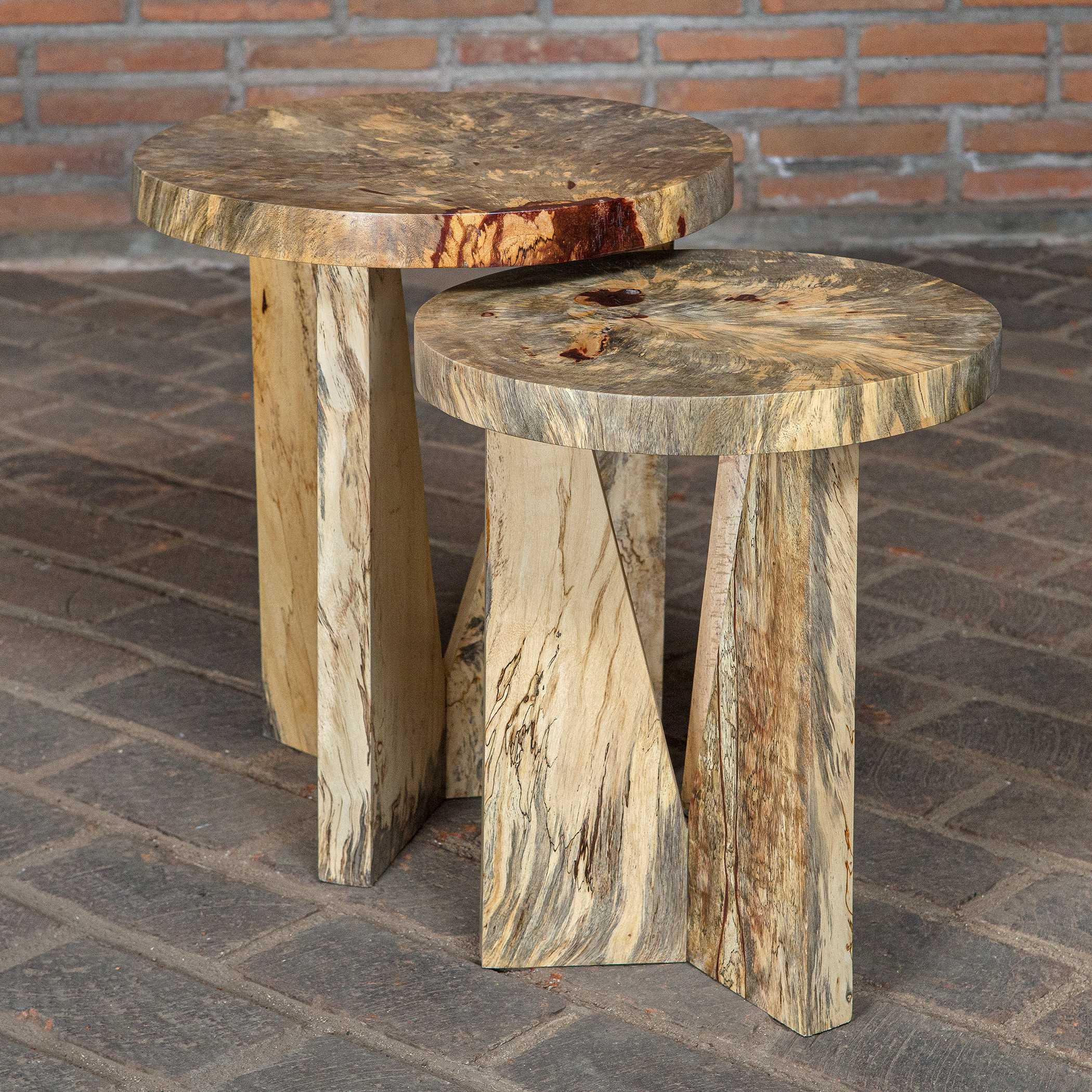 Nadette Natural Nesting Tables Set/2