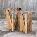 Nadette Natural Nesting Tables Set/2