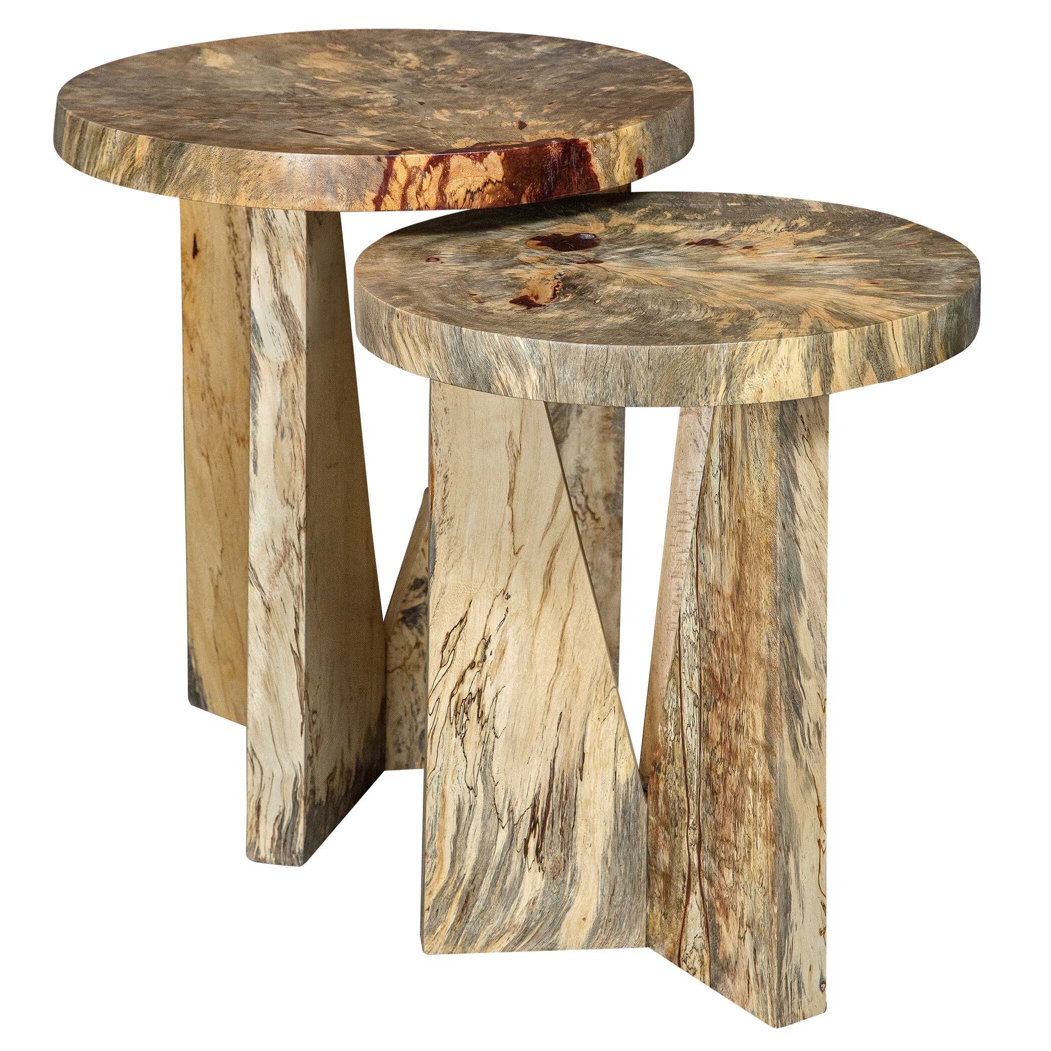 Nadette Natural Nesting Tables Set/2