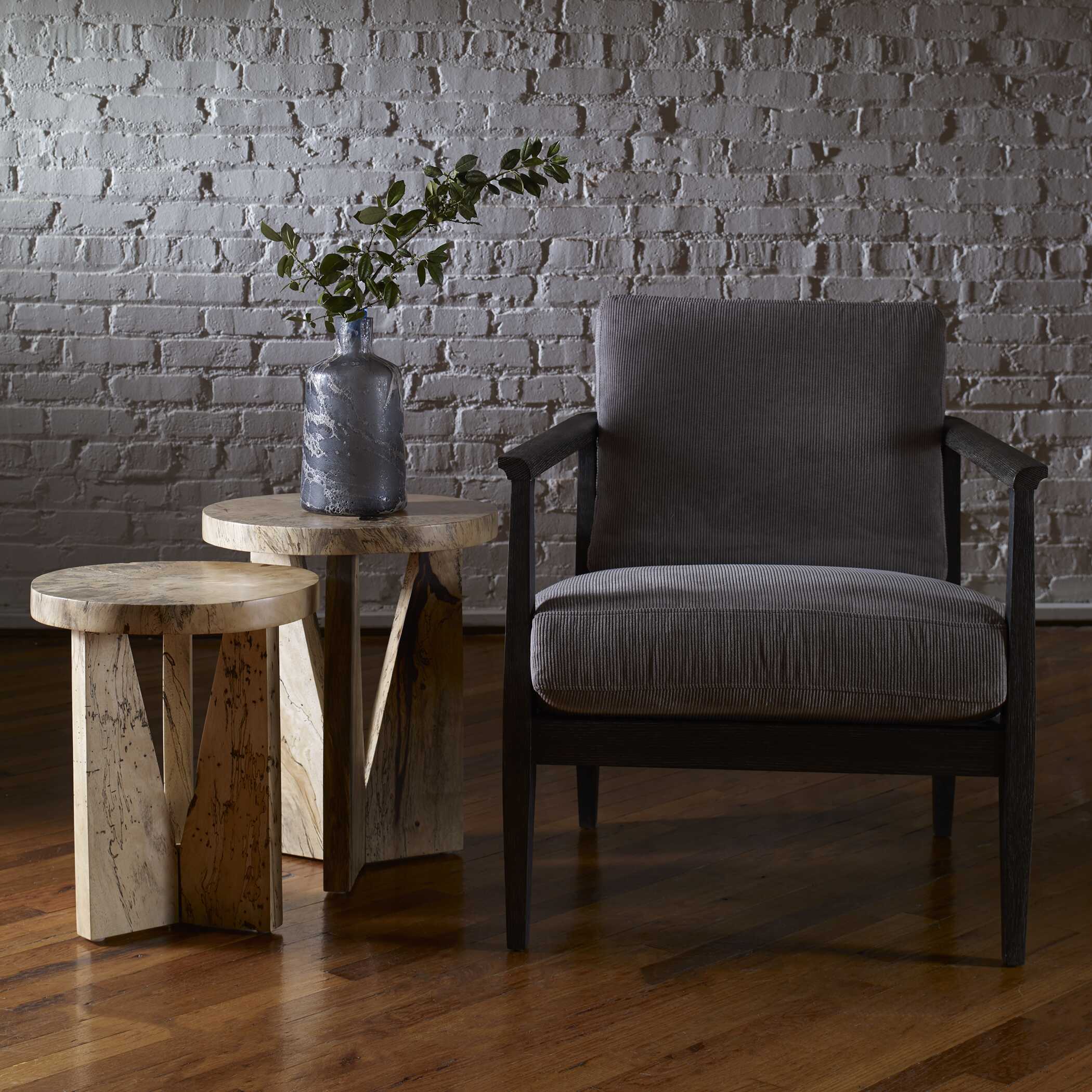 Nadette Natural Nesting Tables Set/2