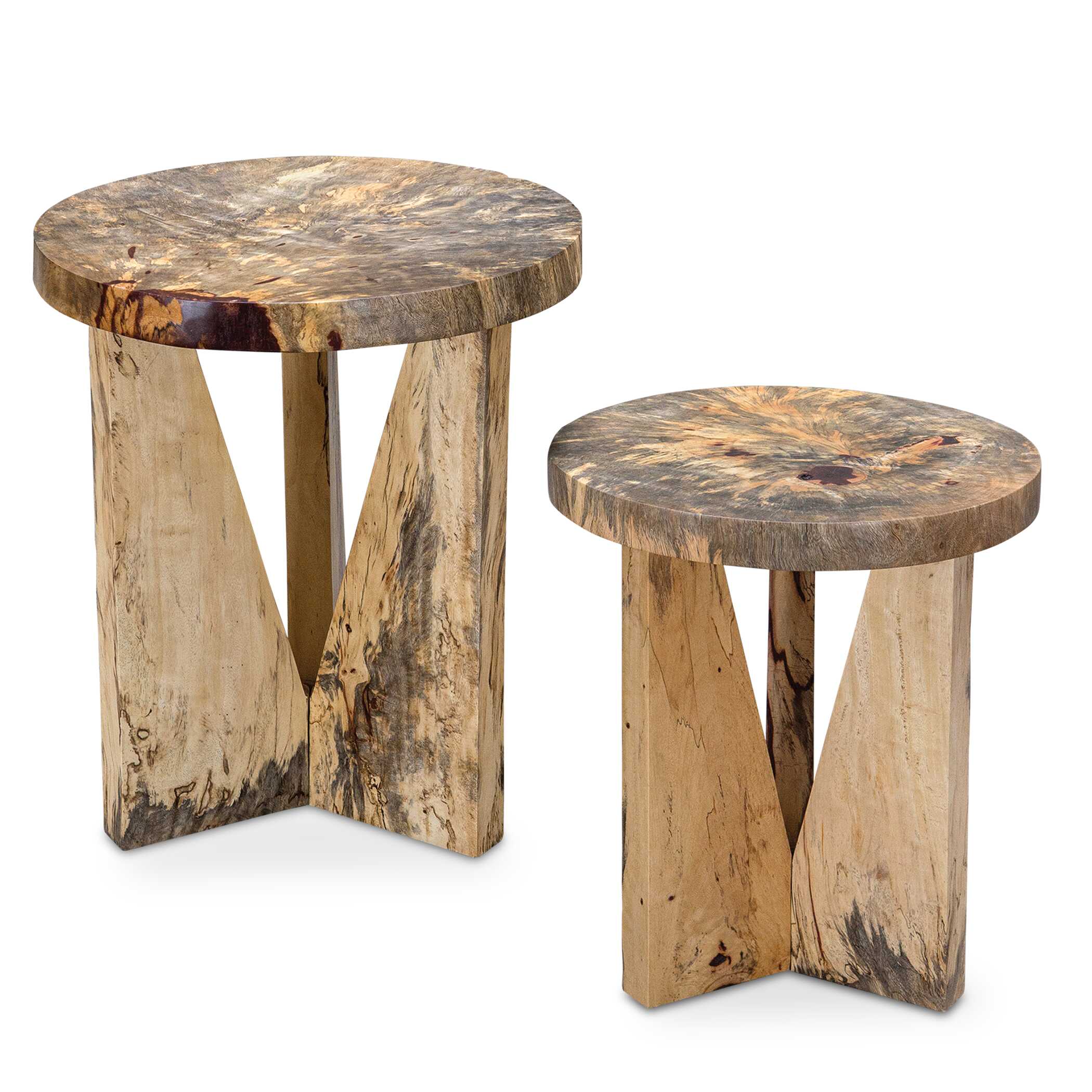 Nadette Natural Nesting Tables Set/2