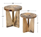 Nadette Natural Nesting Tables Set/2