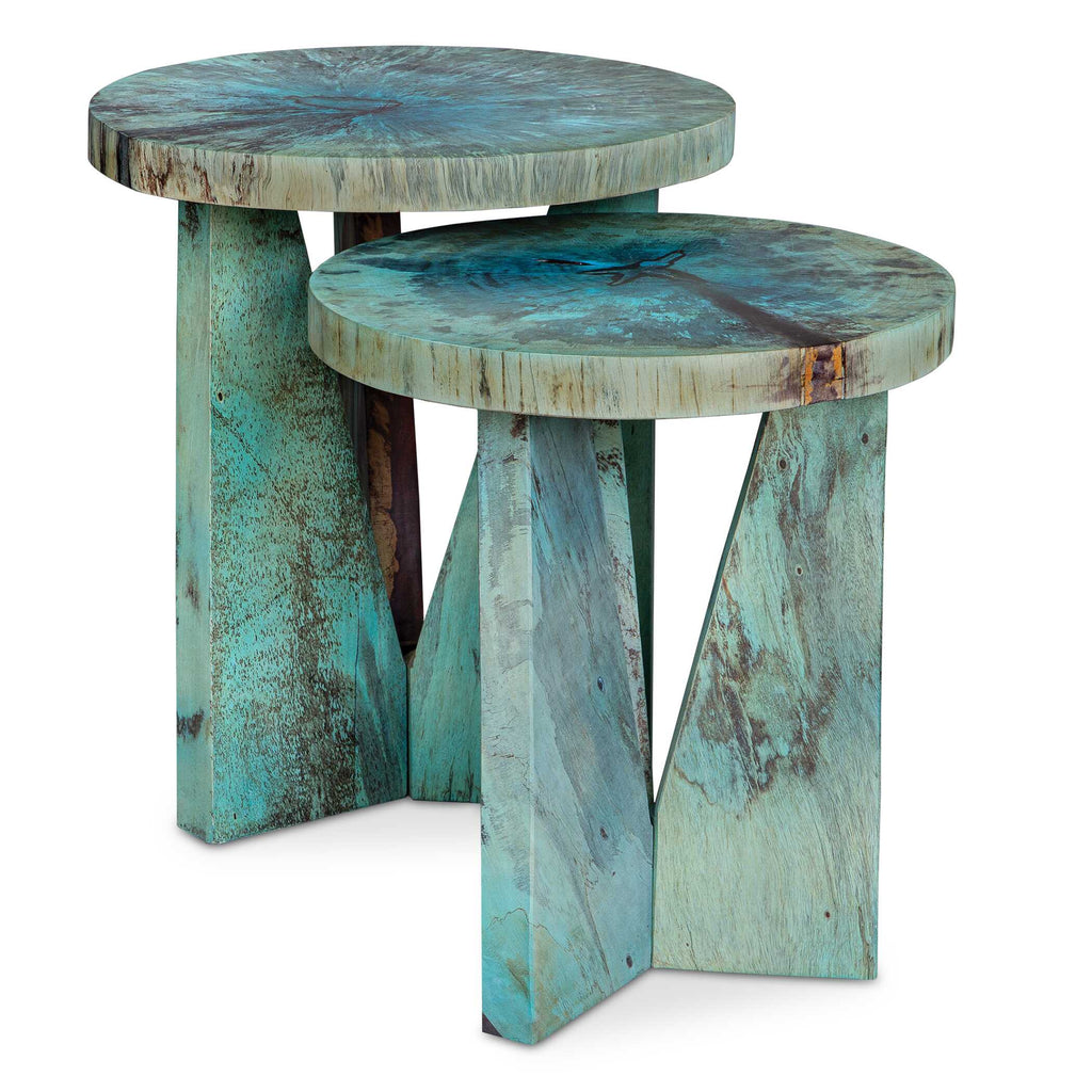 Nadette Blue Nesting Tables Set/2