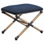 Firth Small Navy Fabric Bench