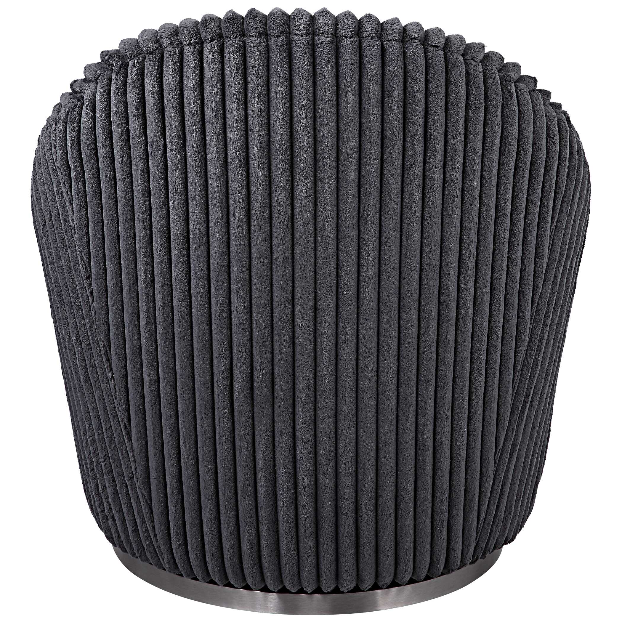 Crue Gray Fabric Swivel Chair