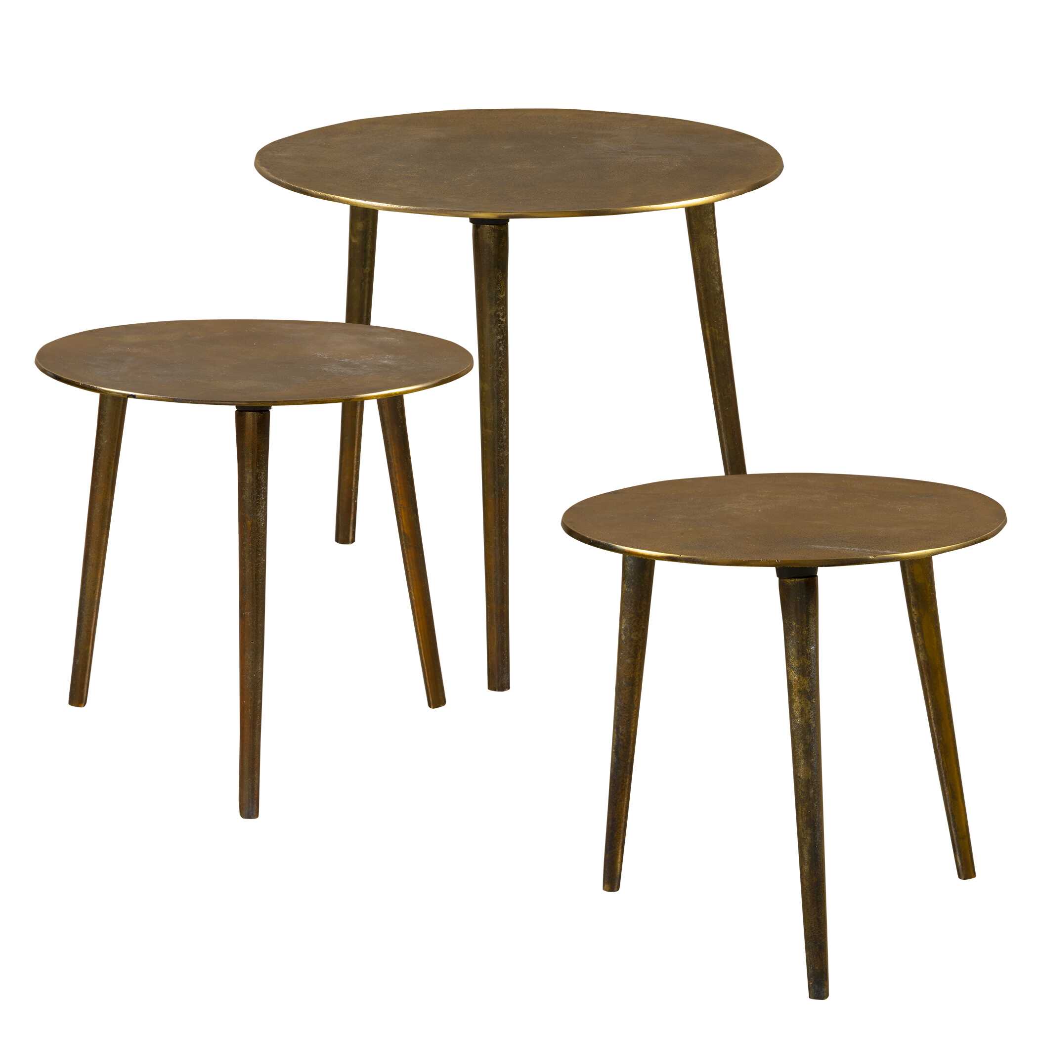 Kasai Gold Coffee Tables Set/3