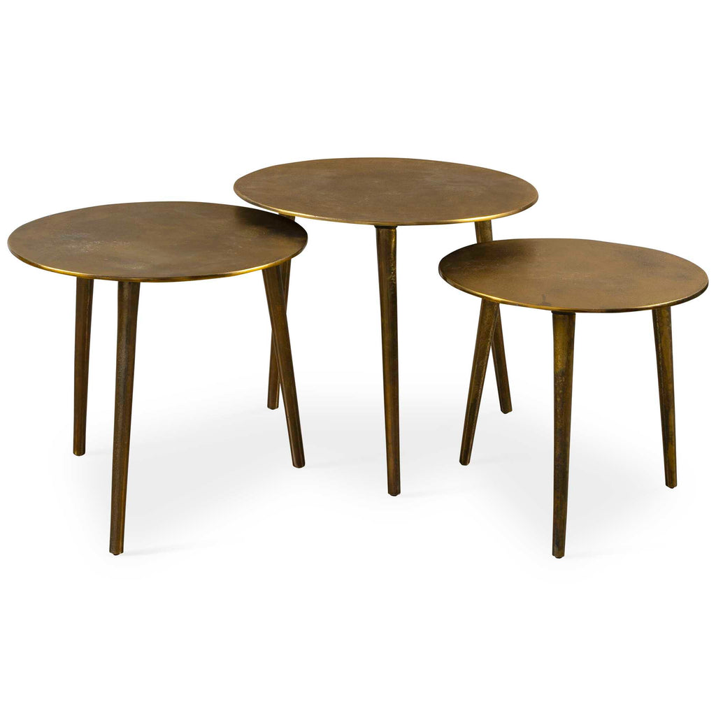 Kasai Gold Coffee Tables Set/3