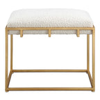 Paradox Small Gold & White Shearling Bench