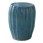 Harbor Aqua Blue Garden Stool