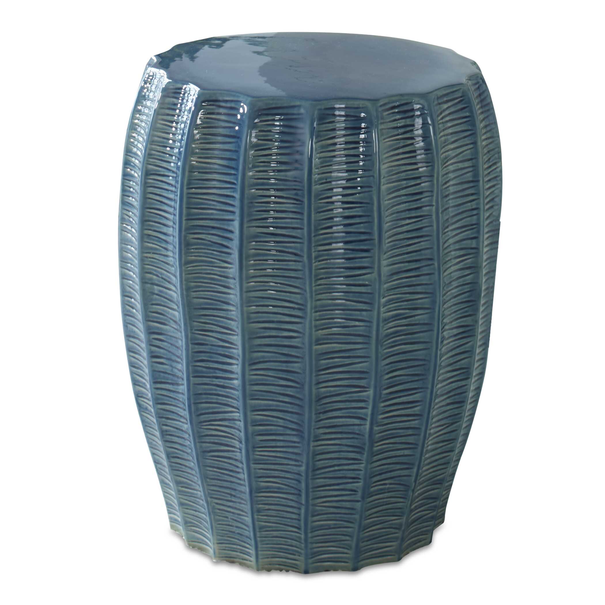 Harbor Aqua Blue Garden Stool