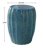 Harbor Aqua Blue Garden Stool