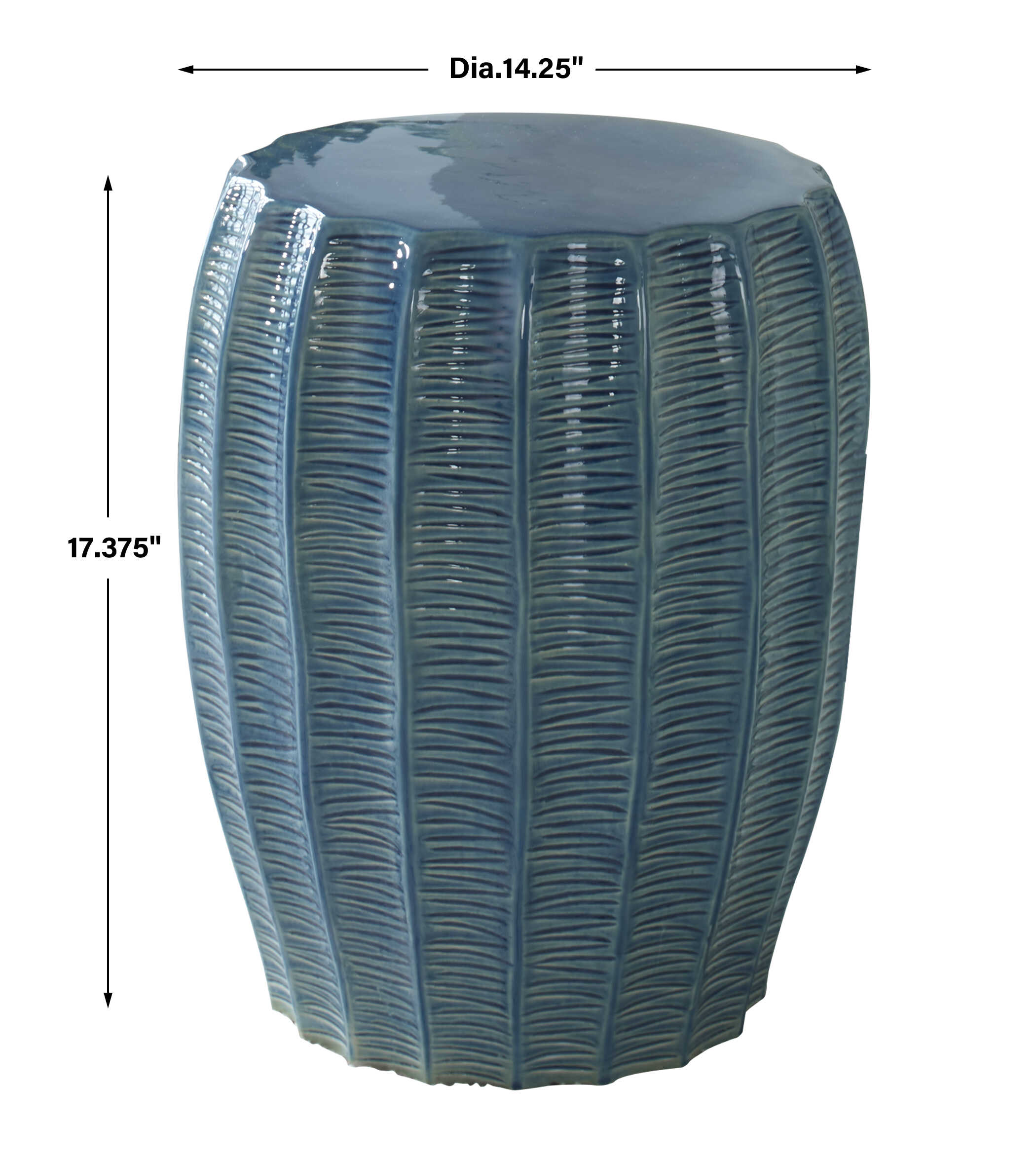 Harbor Aqua Blue Garden Stool