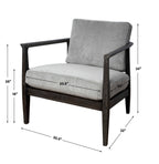 Brunei Modern Gray Accent Chair
