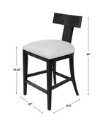 Idris Modern Wood Counter Stool