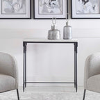 Bourges White Marble Console Table