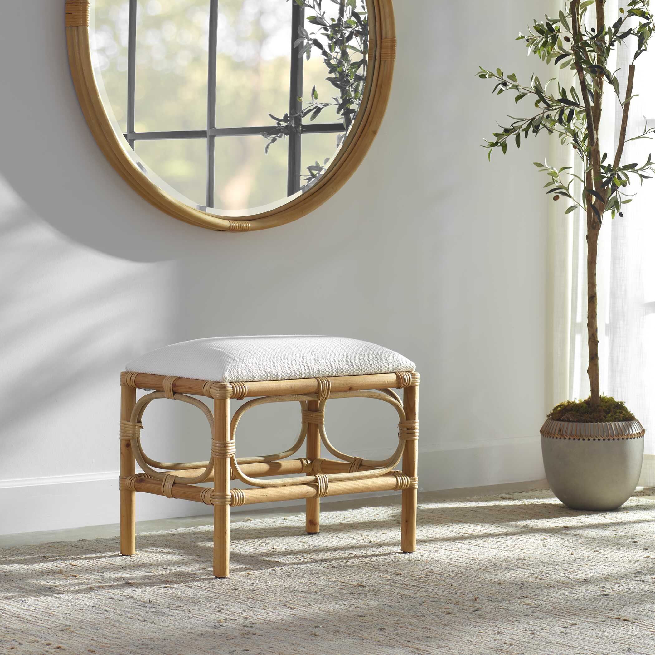 Laguna Small White Bench