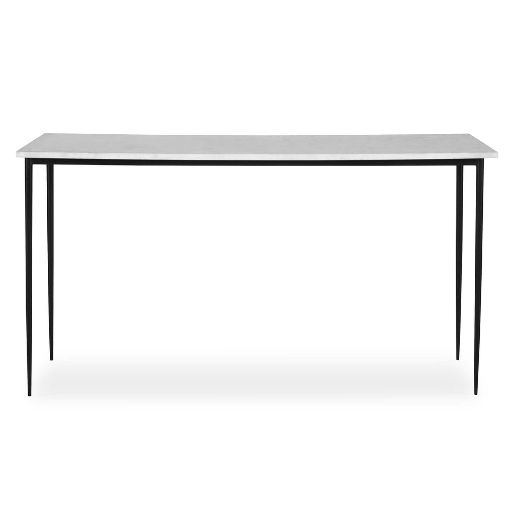 Nightfall White Marble Console Table