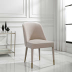 Brie Armless Chair Champagne Set Of 2