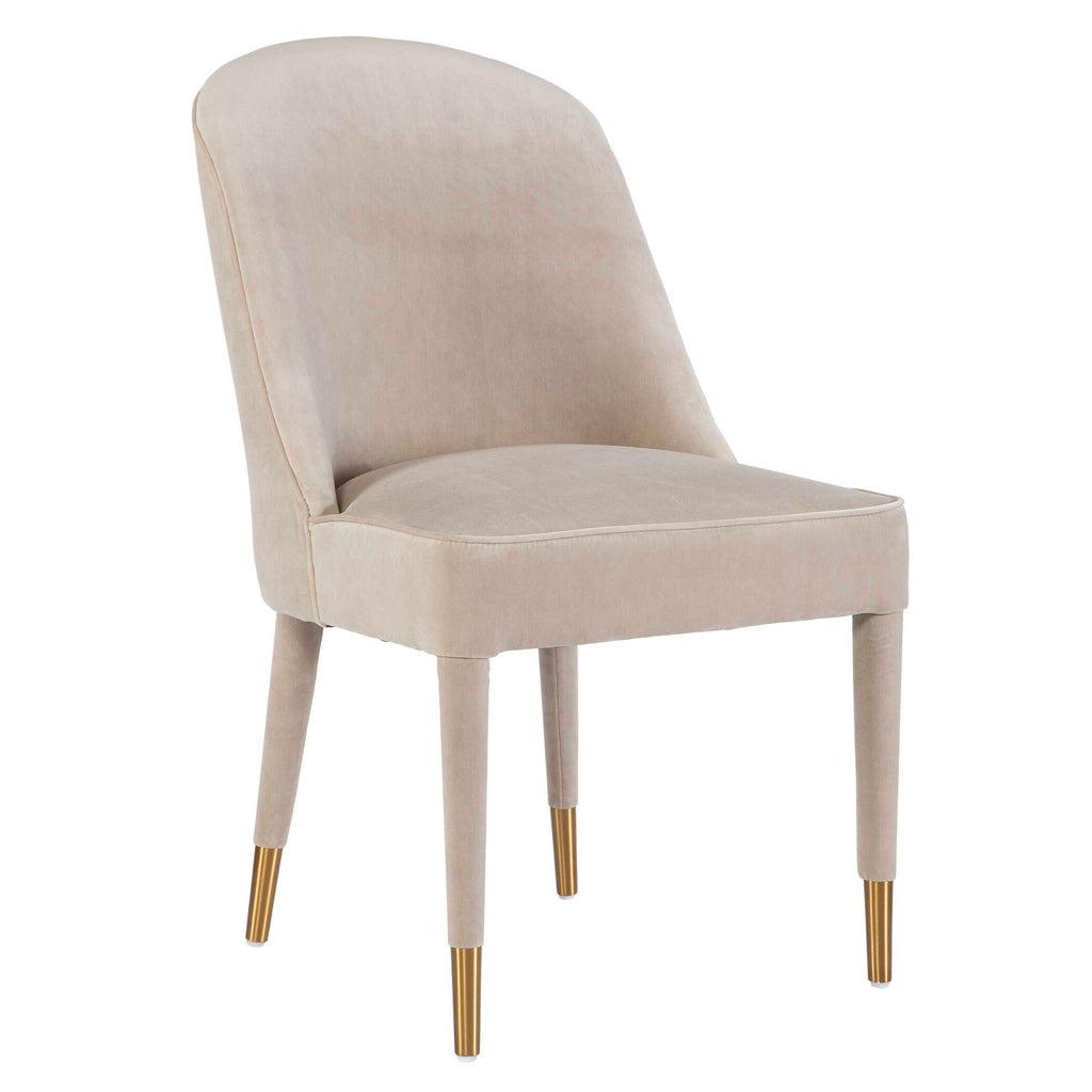 Brie Armless Chair Champagne Set Of 2