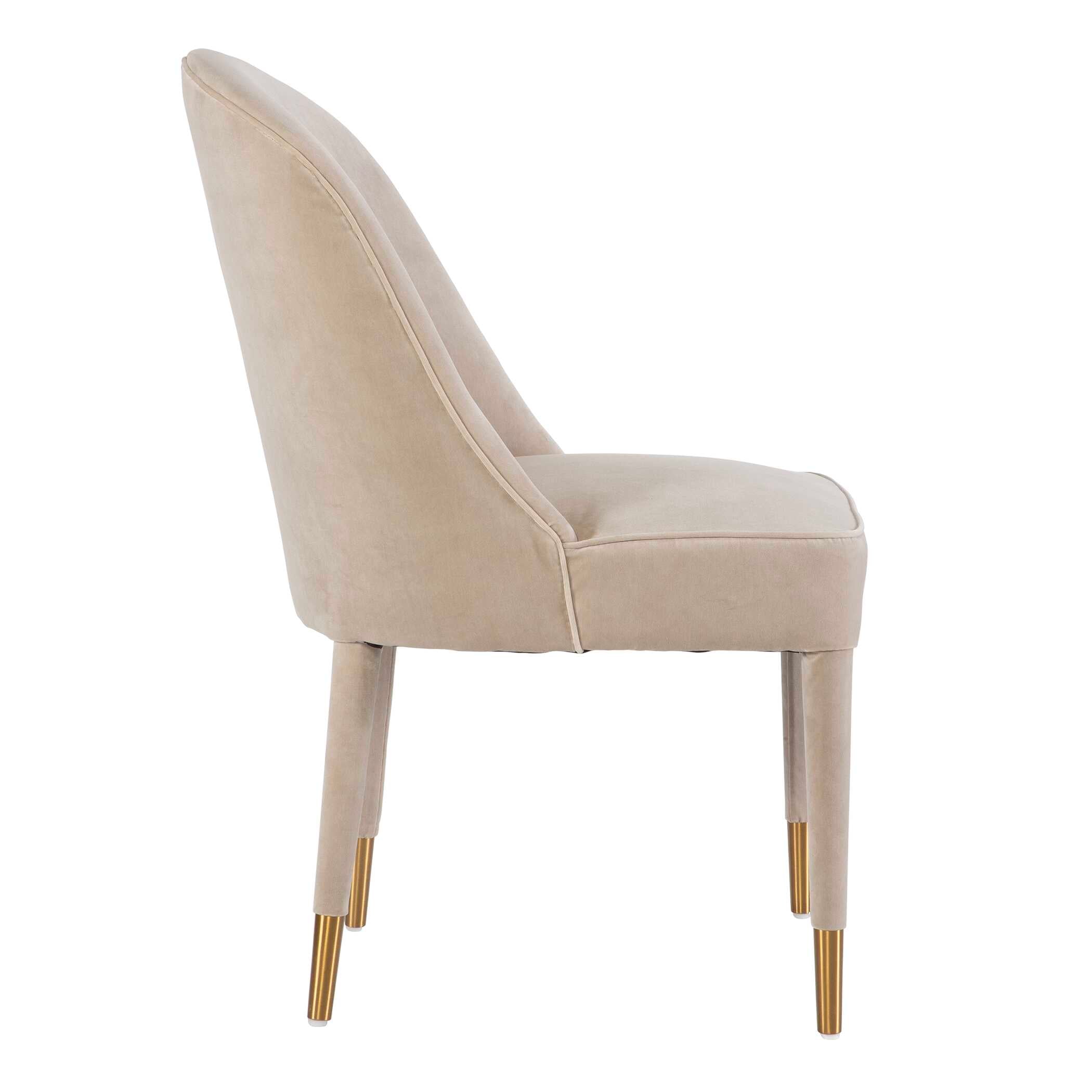 Brie Armless Chair Champagne Set Of 2