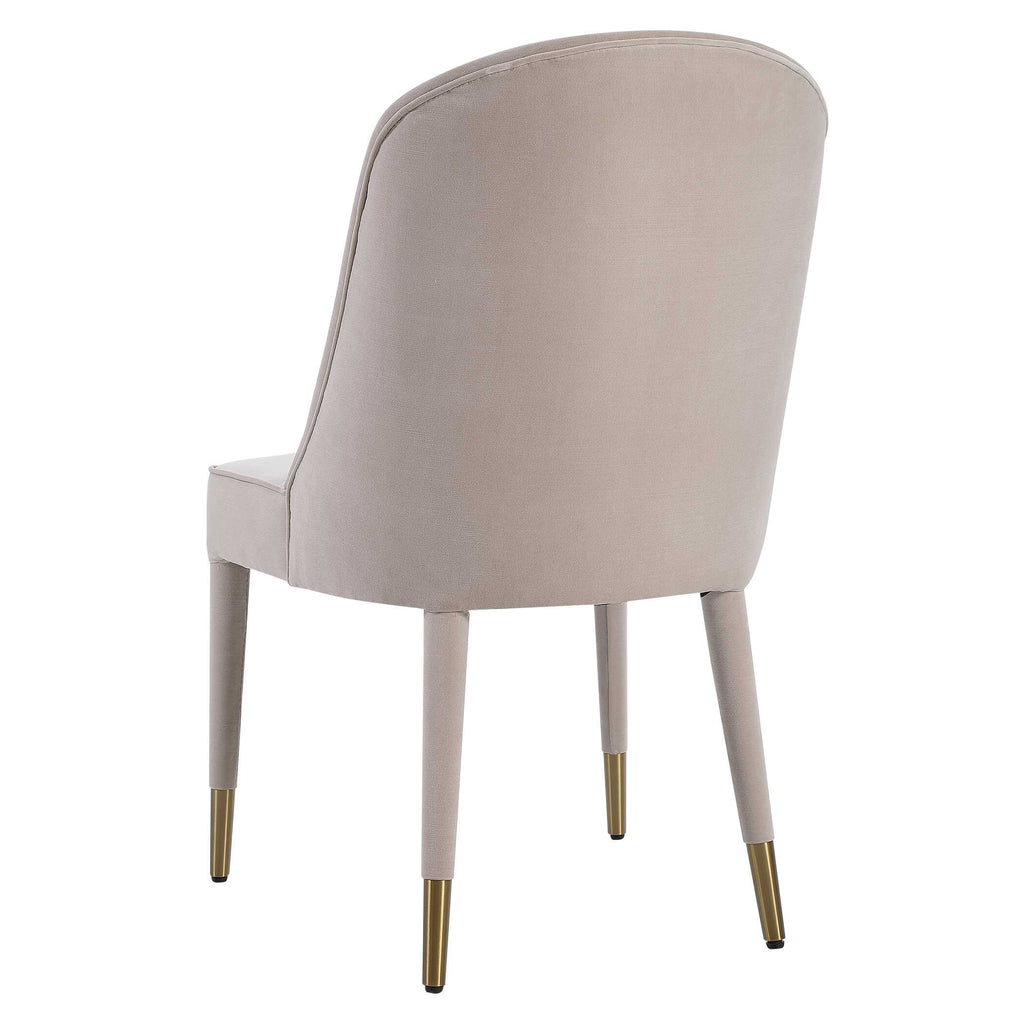 Brie Armless Chair Champagne Set Of 2