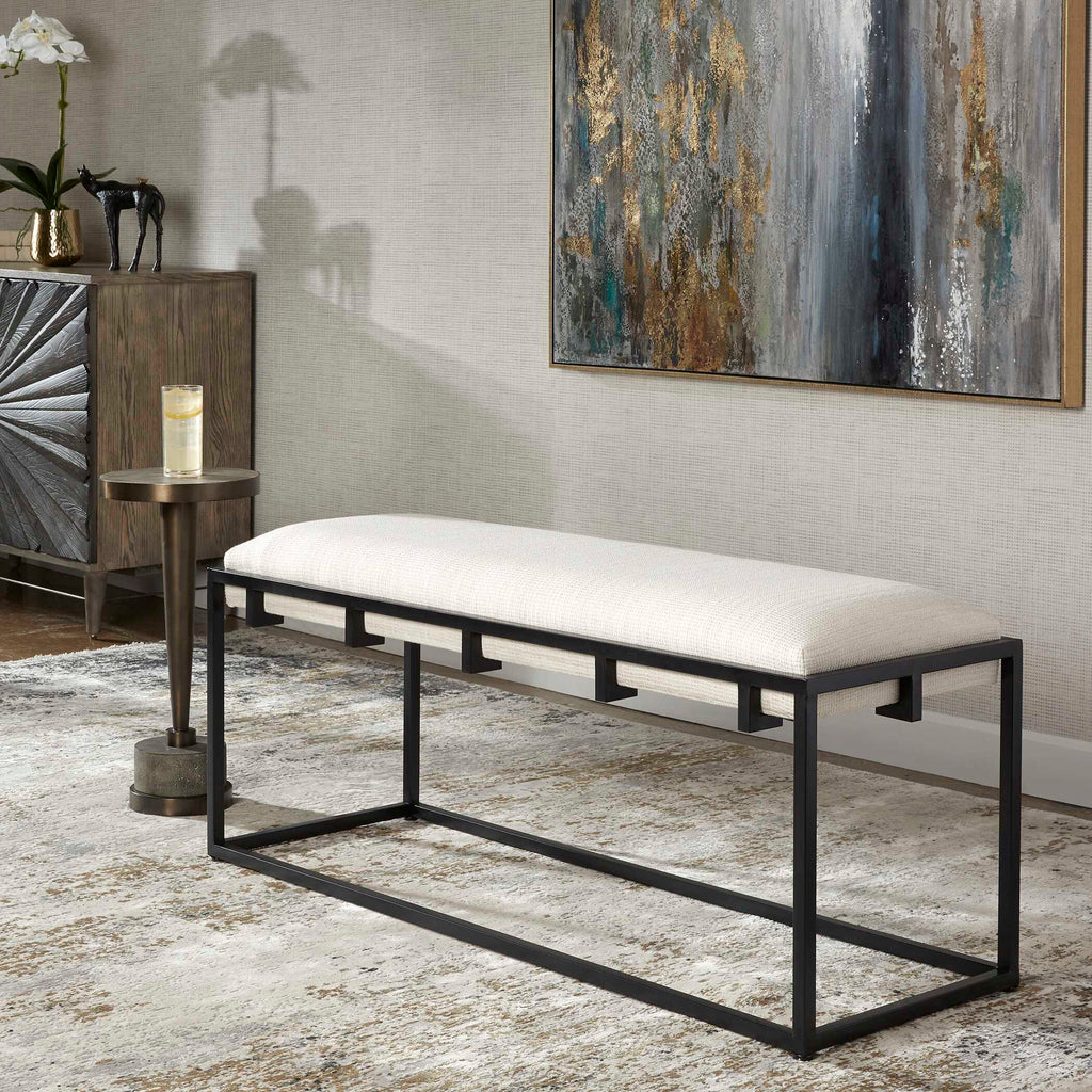 Paradox Iron & Fabric Bench