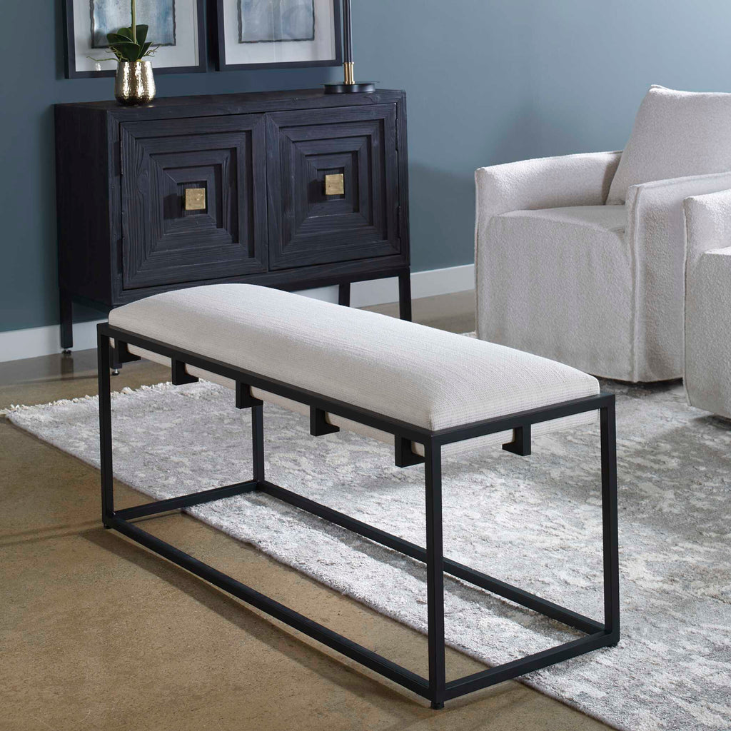 Paradox Iron & Fabric Bench