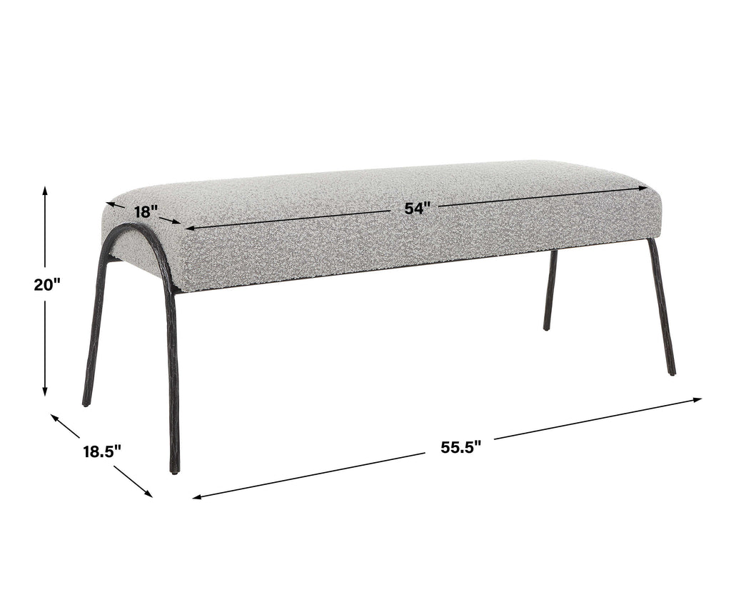 Jacobsen Modern Gray Bench