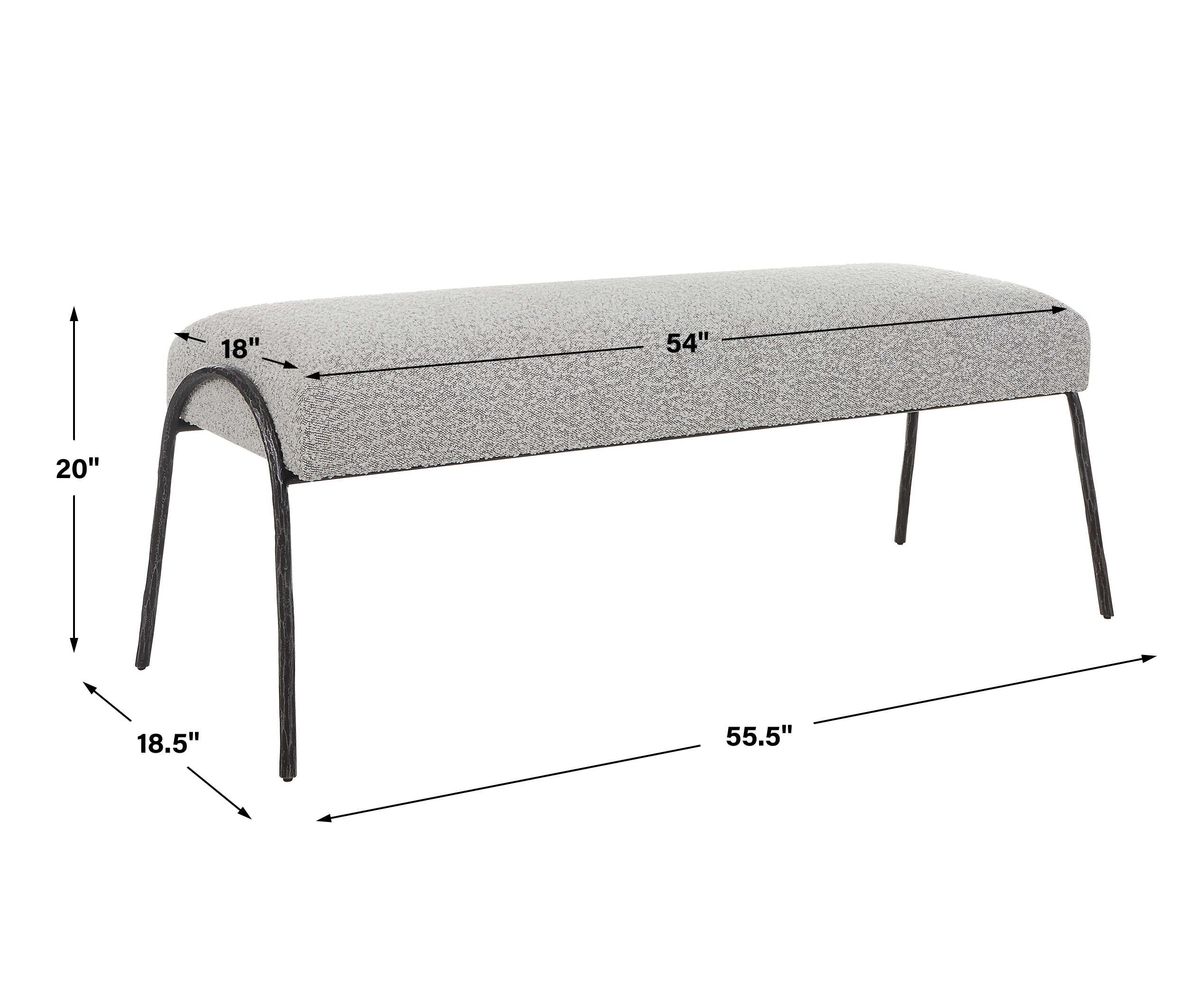 Jacobsen Modern Gray Bench
