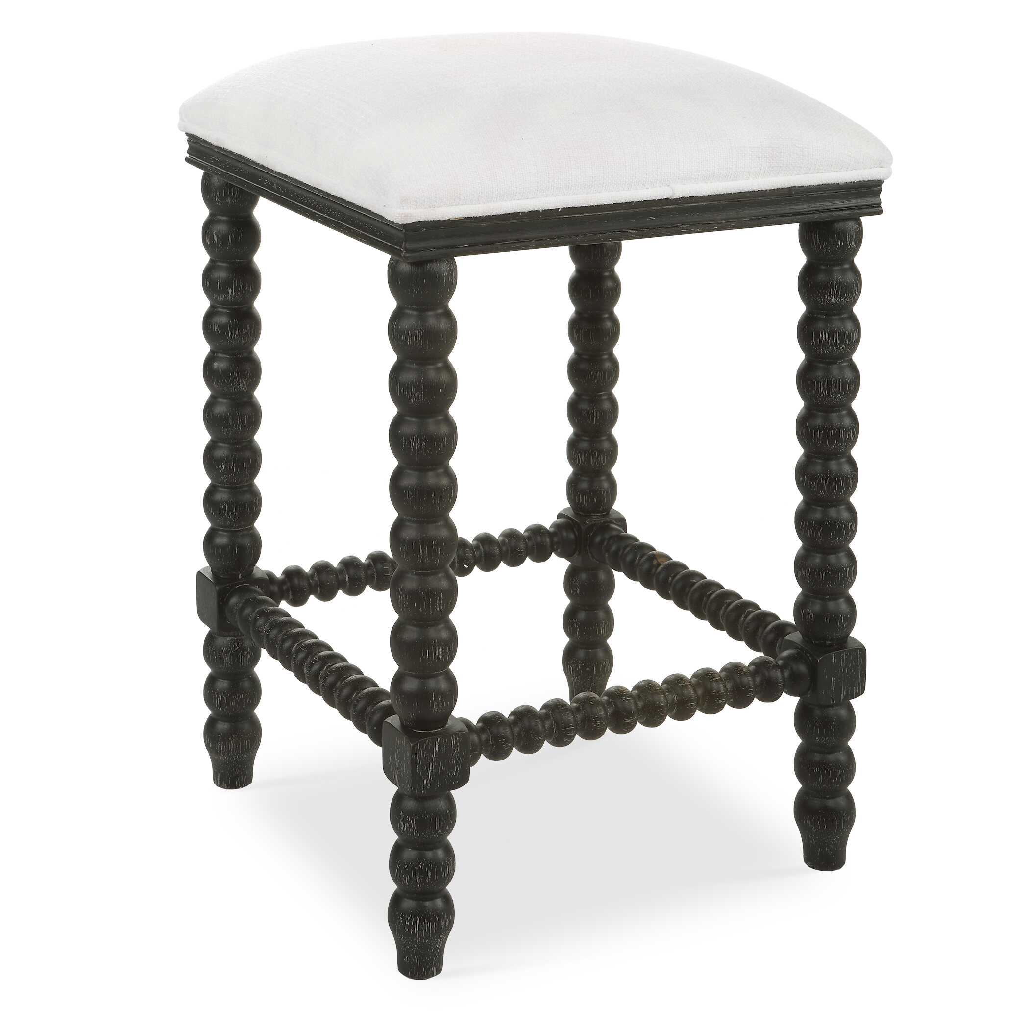 Pryce Black Backless Counter Stool