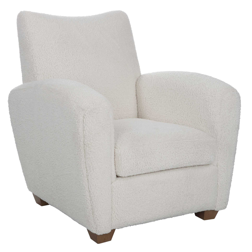 Teddy White Shearling Accent Chair