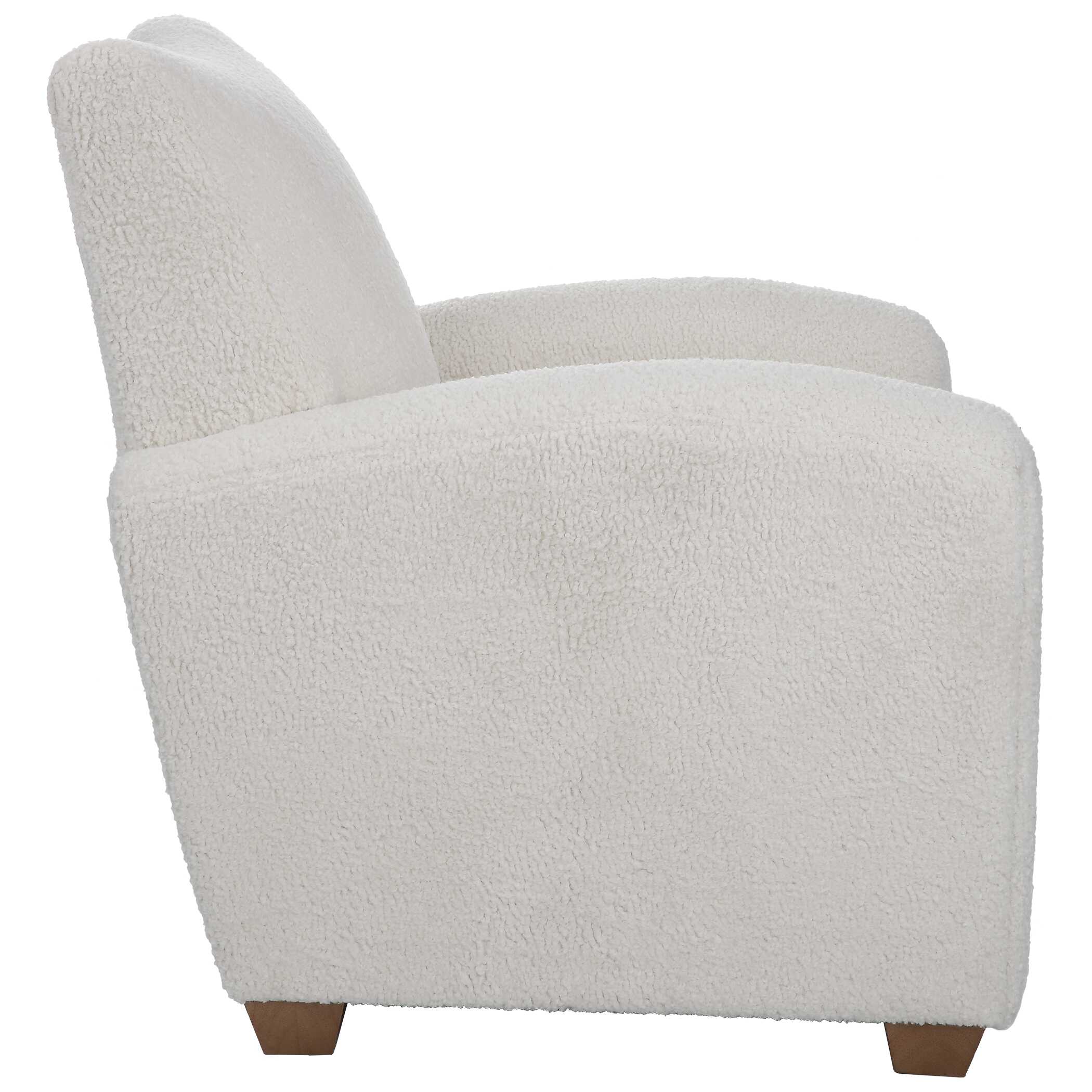 Teddy White Shearling Accent Chair