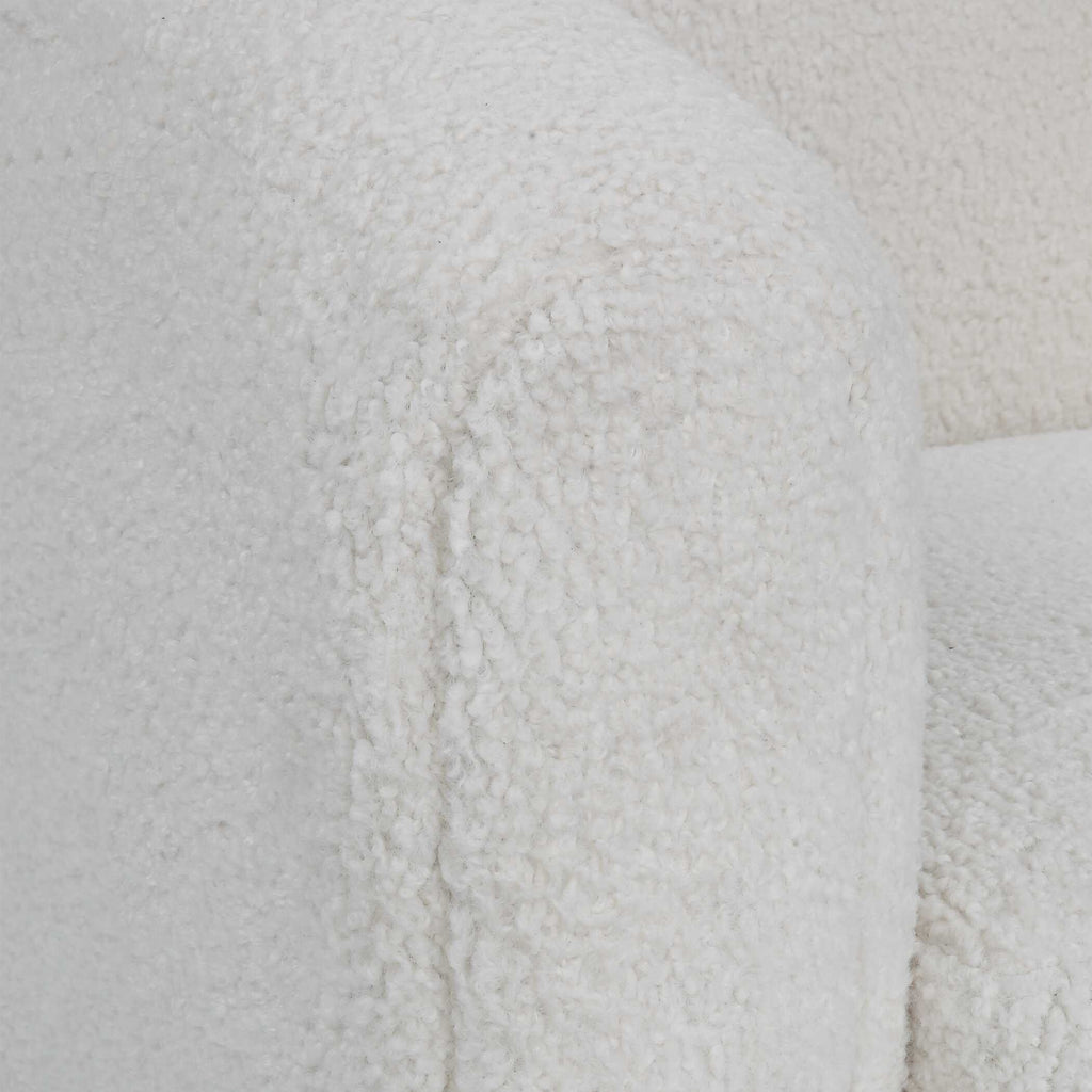 Teddy White Shearling Accent Chair