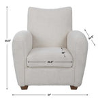 Teddy White Shearling Accent Chair