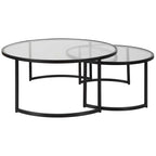 Rhea Black Nesting Coffee Tables Set/2